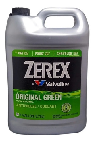 Refrigerante Anticongelante Valvoline Zerex Original  1 Gl