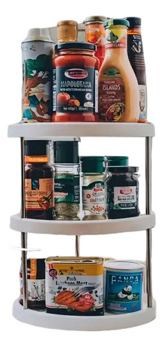 Organizador Estante Especiero Giratorio De 3 Niveles Cocina