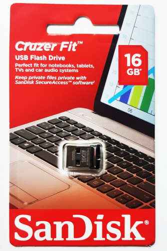 Pen Drive Pendrive Sandisk Cruzer Fit 16gb Mini Nano Estereo