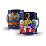 Caneca Old School Gamer Mario Sonic Megaman Pacman Geek Nerd