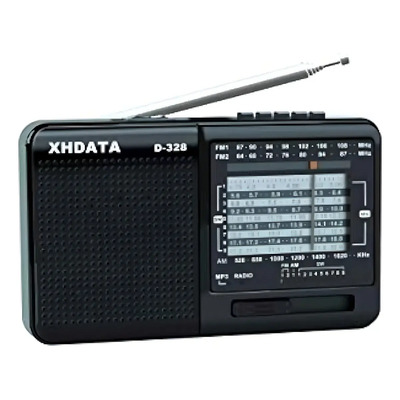 Radio Estéreo De Onda Corta Am Fm Dsp Portátil Xhdata D-328 Color Black | Meses sin interés