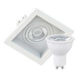 Spot De Embutir Mr16 Dicroica Quadrado Recuado + Led