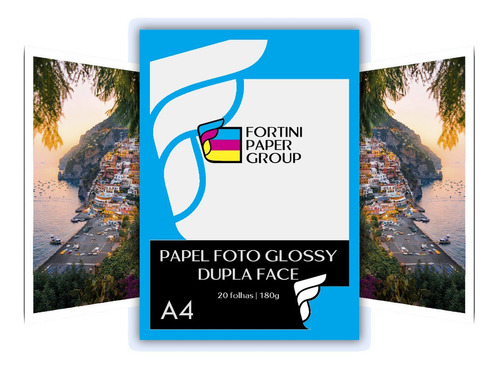 60 Folhas Papel Foto Glossy 180g Dupla Face Prova D´água 