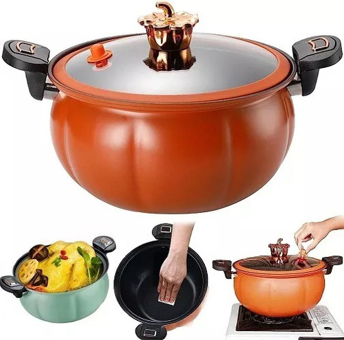 Olla Vaporera 22cm Antiadherente Micro Presión Hogar Cocina 