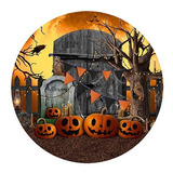 Painel Redondo Sublimado 3d Halloween Em Tecido - 1,5x1,5m