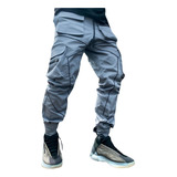 Multi Pocket Loose Straight Outdoor Running Trousers