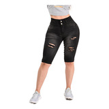 Capri De Mezclilla De Dama Corte Colombiano Itzi Jeans Ca 39