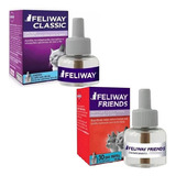 Kit 1 Feliway Friends Refil + 1 Feliway Classic Refil 48ml