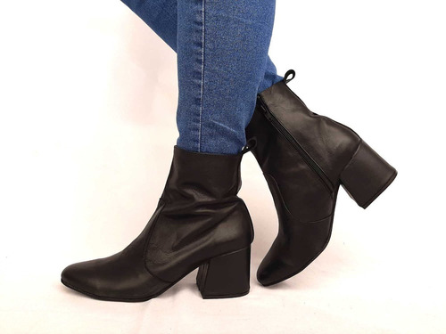 Sam123 Botas Cortas Talles Grandes Cuero Mujer Loana