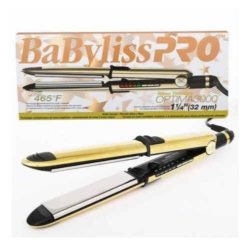 Prancha Babyliss Pro Nano Titanium Optima 3000 - Gold 