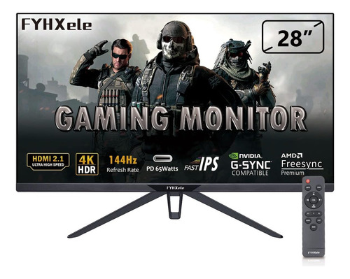 Fyhxele Monitor Para Juegos, Monitor 4k 144hz 28 Con Contro.