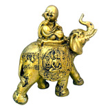 Estatua Buda Silencio Elefante Indiano Decoração De Estante