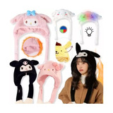 Gorro Levanta Orejas Luz Kawaii Tik Tok Peluche Gorrito X1