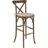 ~? Flash Muebles Madera Cross Back Barstool, 1 Paquete, Anti