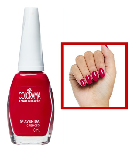 Esmalte Colorama 5ª Avenida Vermelho Cremoso Longa Duração