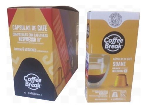  Kit 60 Capsu Coffee Break Comp Nespresso - Intensidad Suave