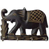 Llavero De Madera Earthly Home - Diseño De Elefante - Organi