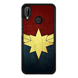 Funda Protector Para Huawei Capitana Marvel Logo Escudo 1