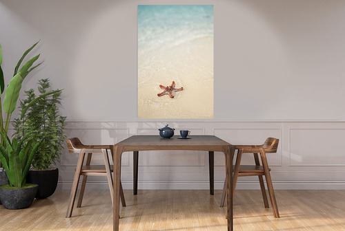 Cuadro Decorativo Canvas Estrella De Mar En La Playa100x80cm