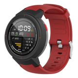 Pulseira Silicone Compatível Com Amazfit Verge Verge Lite Cor Vermelho