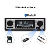 Aparelho Auto Radio Retro Bluetooth P2p2 Fm Usb Cartão  Sd