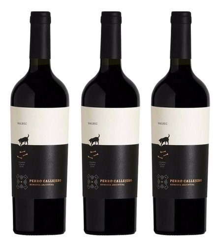 Vino Perro Callejero Blend De Malbec 750ml X3 - Gobar®