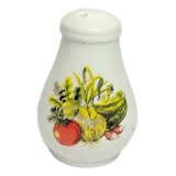 Saleiro Antigo Porcelana Desenho Tomate Cebola Abobrinha 