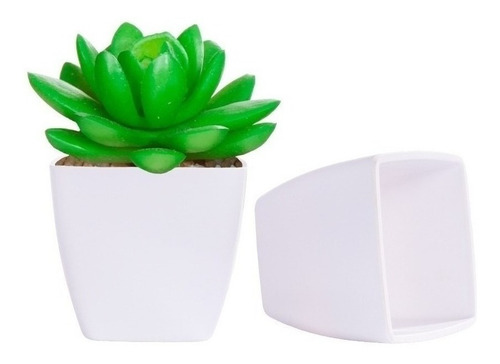 Vaso De Plantas Artificial Decorativo Branco Pequeno