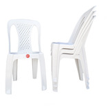 Silla Plastica Reforzada Apilable Ibiza Camping Hsk / 4 Unid