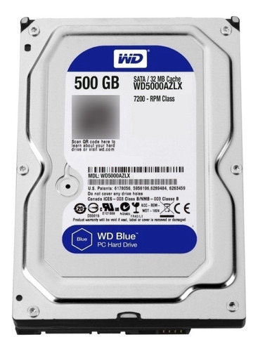 Disco Rigido 3.5 - Western Digital Blue 500gb 7200rpm 6gb/s