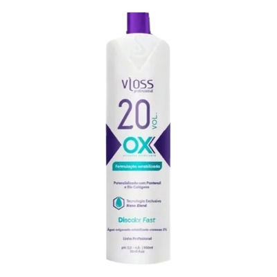 Vloss Ox 20 Vol Discolor Fast Tratamento Para Cabelo 900ml