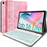 Funda+teclado Wineecy Galaxy Tab S6 Lite 10.4ø 2020 Rosa