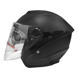 Casco Abierto Okn9 Con Lentes Negro Mate - Gaona Motos