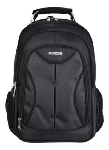 Mochila Unisex Juvenil Preta Impermeável Notebook Escolar