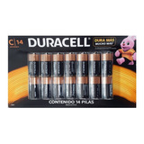 Pilas Duracell C Mayoreo 14 Baterias En Blister Alcalinas