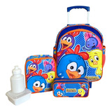 Kit Mochila Infantil Turma Da Galinha Pintadinha Rodinhas M