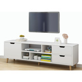 Mueble Mesa Para Tv Con Puerta Moderno Vintage Minimalista