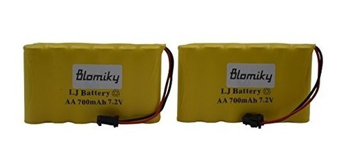 Blomiky 2 Paquete De 7.2v 700mah Ni-cd Recargable Aa Batería