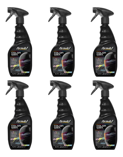 6 Ceras Spray Ceramico Auto Negro Tecnologia Si02 Formula 1