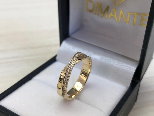 Anillo De Matrimonio Moño Solida Oro 14k Diamantes Naturales