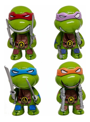 Tortugas Ninja Figuras Set 4 Muñecos Articulados Donatello
