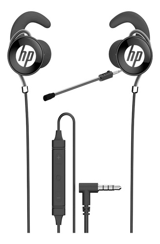 Audífono Hp Modelo Dhe-7004 Negro Micrófono Desmontable