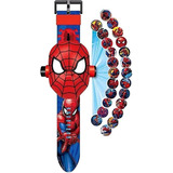 Reloj Proyector De Imagenes Spiderman Marvel Hombre Araña
