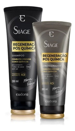  Kit Siàge Regeneração Pós Química Shampoo + Condicionador