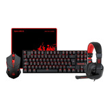 Combo Teclado, Mouse, Diadema, Pad Mouse Redragon K552-bb-sp