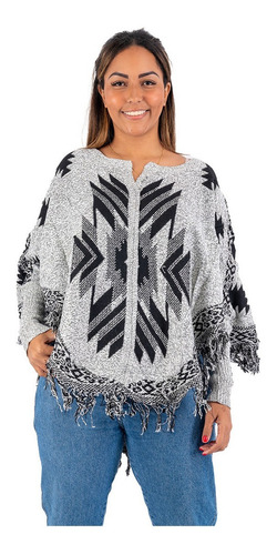 Poncho Feminino Cardigan Casaco Tricot Kimono Lã Sueter Frio