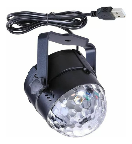 Bola De Discoteca Luz Rgb Audioritmica Usb Efecto De Sonido