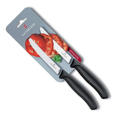 Victorinox Set De 2 Cuchillos Dentados, Negro | Envío gratis