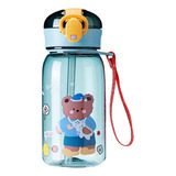 Botella Agua Infantil A Prueba Fugas Con Vaso Con Pajita A