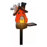 Estaca Para Jardin Solar Calabaza Halloween Fantasma